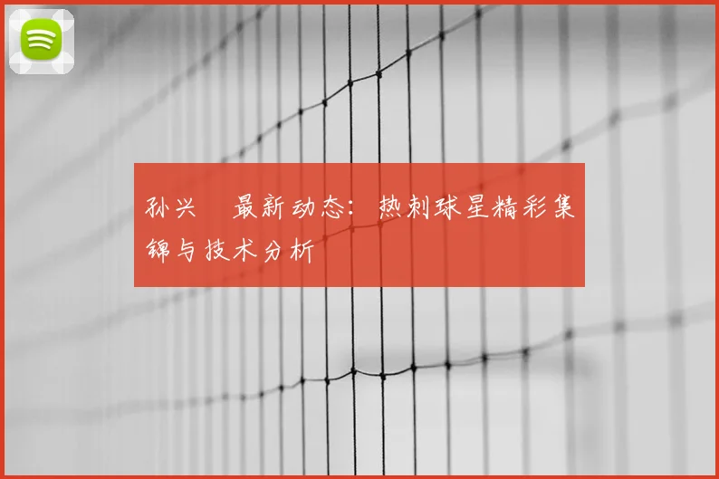 孙兴慜最新动态:热刺球星精彩集锦与技术分析